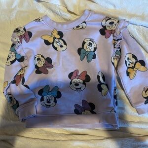 Disney Kids Minnie Mouse Lavender Sweatshirt